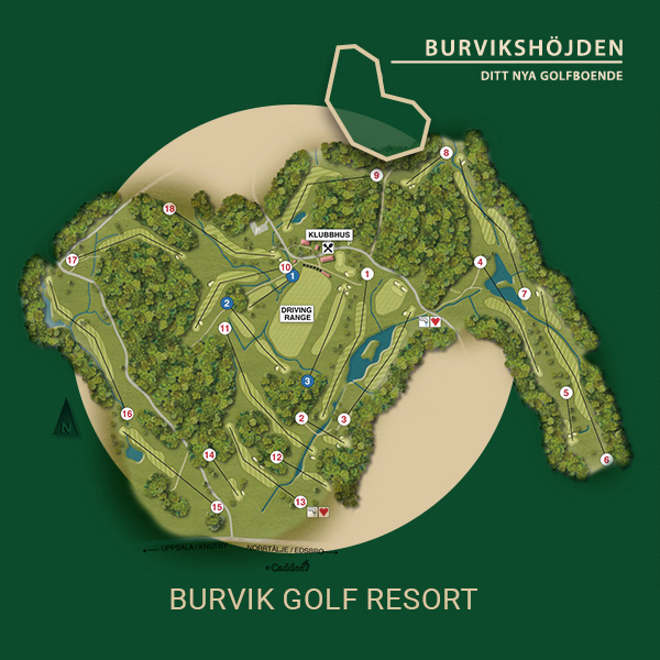 Burvikshojden golf map